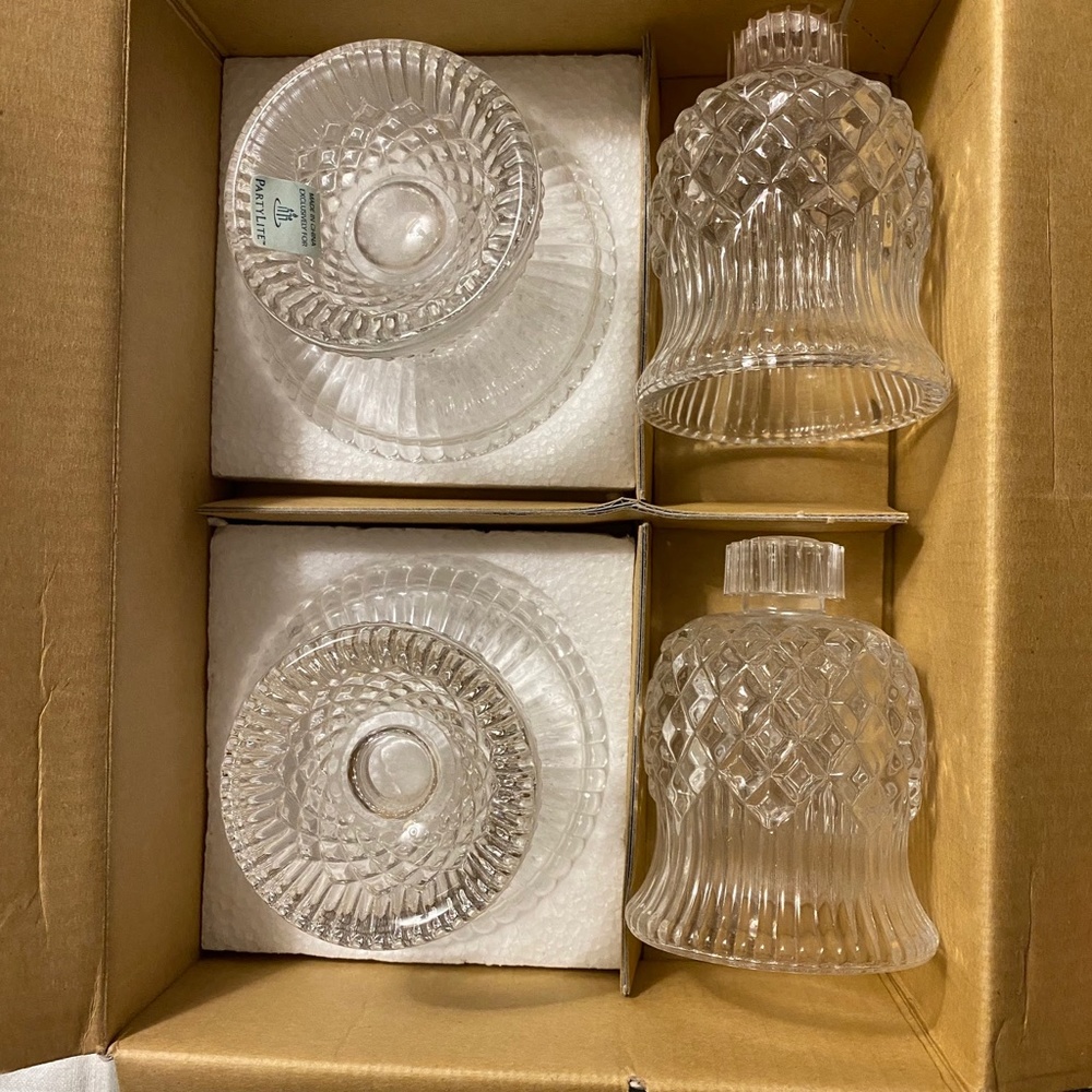 EUC Partylite Williamsburg Votive Holder Pair